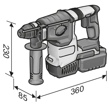 Pneumatické kladivo FLEX das Original FLEX – CHE 2-26 18.0-EC/5.0 Set – Aku vrtací kladivo 478474