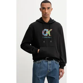 Pánská móda Bavlněná mikina Calvin Klein LV04LD240G černá 99X, vel. S