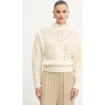 Pánský svetr Svetr s příměsí vlny BOSS Orange C_Fasta 50548951 béžová 01A, vel. S