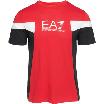 Pánské tričko Pánské Tričko s krátkým rukávem EA7 TRAIN SUMMER BLOCK TEE SS 3DPT10PJ02Z1461 – Červená S