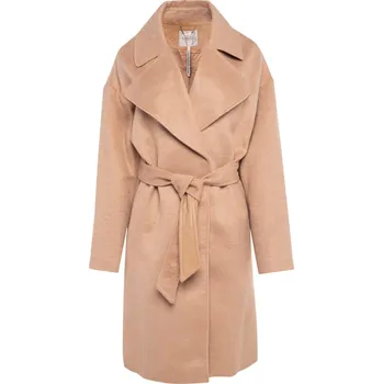 Dámský kabát Dámský Kabát GUESS PATRIZIA BELTED COAT W3BL38WFR22-F1Z2 – Hnědá S