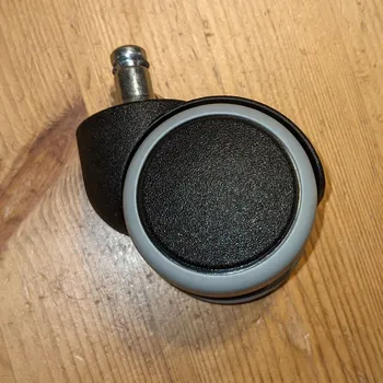 Pojezdové kolečko kolečko pro kancelářská křesla, 50mm, guma, dřík 11mm, černé, 1ks