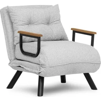 Křeslo Rozkládací křeslo Single Sando šedé II