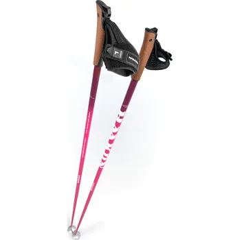 Sjezdová hůlka Běžecké hole HAAKON Master Pink 2.0 Délka hole: 152,5 cm, Velikost poutek: XL