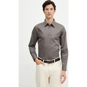 Pánská košile Bavlněná košile Armani Exchange XM001868.AF18836 šedá 90X, vel. XL