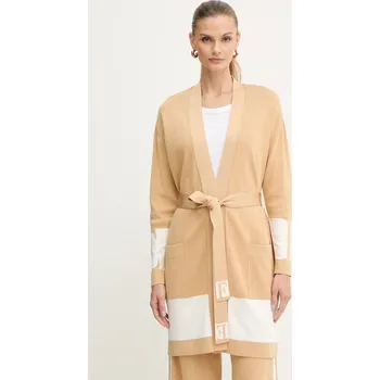 Dámský svetr Kardigan Elisabetta Franchi MK02S56E2 béžová 80X, vel. 36