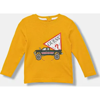 Chlapecké tričko Dětské bavlněné tričko s dlouhým rukávem Guess I5BI01.I3Z14.9BYA žlutá 18X, vel. 68-76