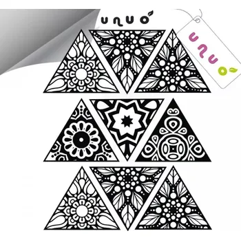 Unuo Reflexní nažehlovací panel 9x13cm Mandaly v trianglu