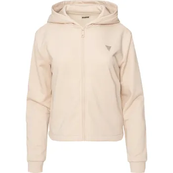 Dámská mikina Dámská Mikina GUESS SKYLAR FULL ZIP HOODED SWEATSH V4GQ09K8802-CNWT – Béžová XS