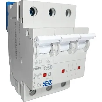 Jistič SEZ KR Jistič třípólový charakteristika D, 50 A, 10 kA