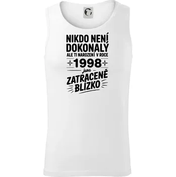 Nikdo není dokonalý ale ti narození v roce 1998 jsou zatraceně blízko - Tílko pánské Core - 2XL ( Bílá )