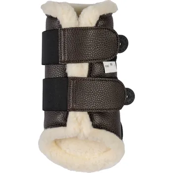 Koňské kamaše HKM Kamaše drezurní Comfort Premium II HKM, s beránkem, pár, tmavě hnědé XL