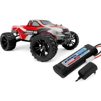 RC model letadla KAVAN GRT-10 Thunder 2,4 GHz 4WD Monster Truck 1:10 - Červený - RTR