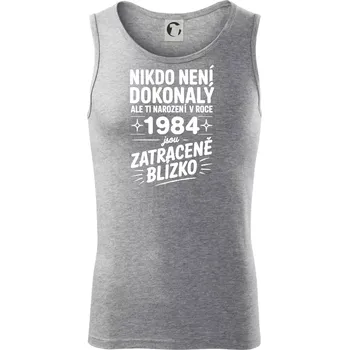 Nikdo není dokonalý ale ti narození v roce 1984 jsou zatraceně blízko - Tílko pánské Core - 2XL ( Tmavě šedý melír )