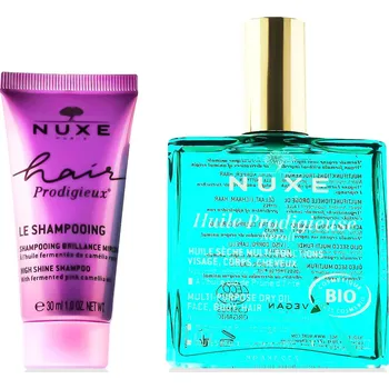 Kosmetická sada Nuxe Huile Prodigieuse Néroli Multi-Purpose Dry Oil 100 ml + Hair Prodigieux HighShine Shampoo 30 ml