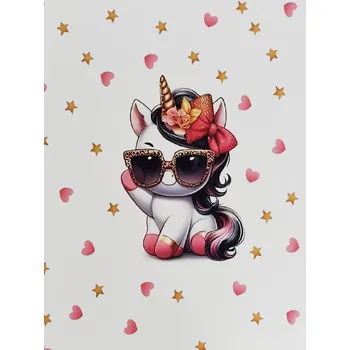 Panel - Teplákovina- Mávající jednorožec s mašlí 50x45