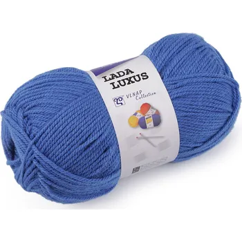 Příze Pletací příze Lada Luxus 100 g, barva 5 (56801) modrá
