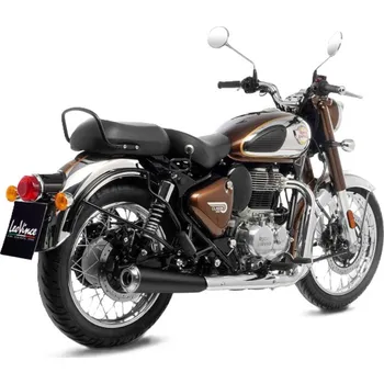 Výfuk pro motocykl Výfuk Royal Enfield Classic 350, Meteor 350 (21-24) LeoVince CLASSIC RACER Black