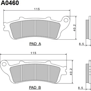 Brzda pro motocykl Brzdové destičky NISSIN přední HONDA X-11 Eleven rok 99-03