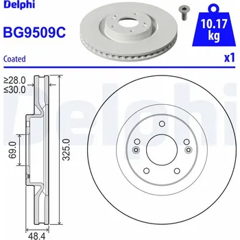 Brzdový kotouč Brzdový kotouč DELPHI BG9509C