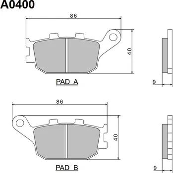 Brzda pro motocykl Brzdové destičky NISSIN zadní SUZUKI GSF 650 Bandit rok 06-14