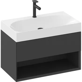 Koupelnový nábytek Ravak Lite skříňka 80x45x43 cm pod umyvadlo závěsná černá X000001862