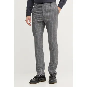Pánské kalhoty Vlněné kalhoty Hackett London HM470562R šedá 90X, vel. 33/32