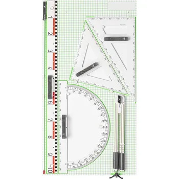 pravítka Wissner Magnetické rýsovací potřeby na tabuli 6 ks
