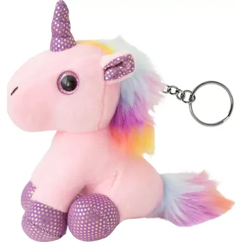plyšák Plyšový jednorožec přívěsek růžový