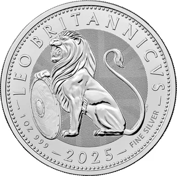 Royal Mint stříbrná investiční mince The British Lion 2025 1 Oz