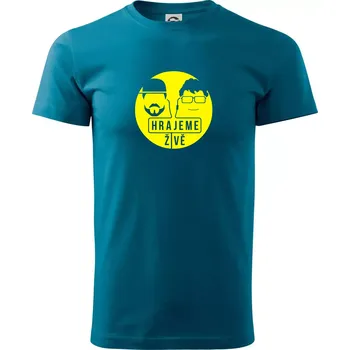 Vortex hrajeme živě - Klasické pánské triko vyšší gramáže - XL ( Petrolejová )