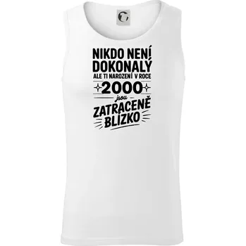 Nikdo není dokonalý ale ti narození v roce 2000 jsou zatraceně blízko - Tílko pánské Core - S ( Bílá )