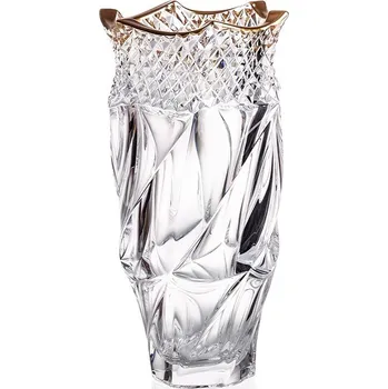 Váza BOHEMIA FLAMENCO PYRAMID&GOLD VÁZA 300MM