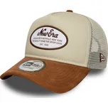 Pánská kšiltovka New Era 9FORTY AF TRUCKER OVAL PATCH SUEDE hnědá 60691080