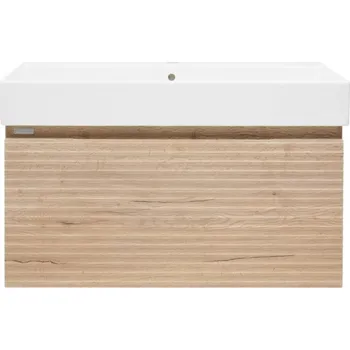 Šatní skříň Naturel Koupelnová skříňka s umyvadlem Savona 78x43x44,8 cm dub halifax mat SAVONA80DHSAT