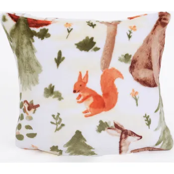 Bytový textil Povlak na polštář mikroplyš 40 × 40 cm – Lesní zvířátka