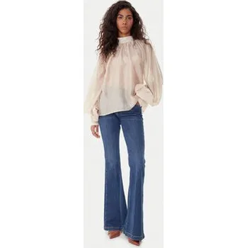 Dámská halenka ViCOLO Halenka TF0314 Béžová Regular Fit S