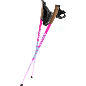Trekingová hůl Nordic Walking hole Haakon Pink 100% HM Carbon Délka hole: 120 cm, Velikost poutek: S