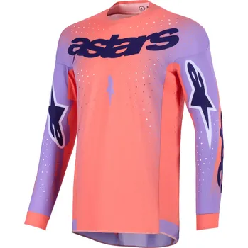 Moto dres Motokrosový dres Alpinestars Supertech Scenz oranžovo-korálovo-fialový M