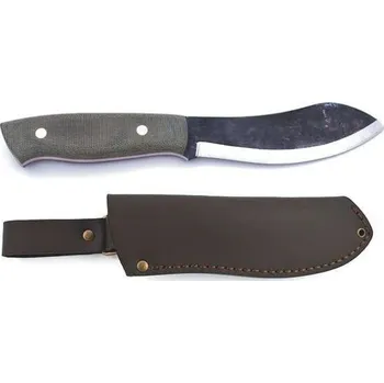 lovecký nůž Brisa Nessmuk 125 zelená micarta pouzdro Kožené