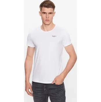 Pánské tričko Pepe Jeans Souprava triček Pepe Tshirt 2P PMU10976 Bílá Regular Fit S