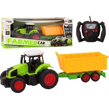RC model auta RC traktor s přívěsem 1:16, zelený