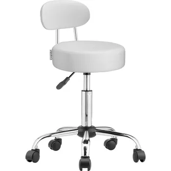 Otočná židle s opěradlem 360° | bílá