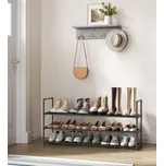 3 patrový kovový stojan na boty | 116 x 30 x 55 cm