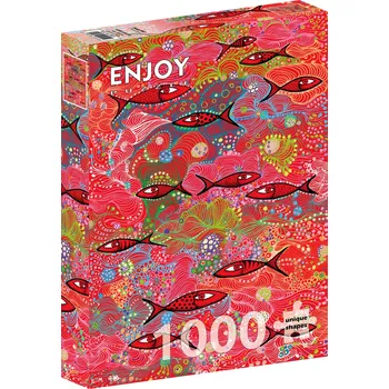 Puzzle ENJOY Hluboká červená 1000 dílků