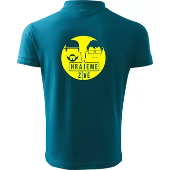 Pánská košile Vortex hrajeme živě - Polokošile pánská Pique Polo 203 - 4XL ( Tmavý tyrkys )