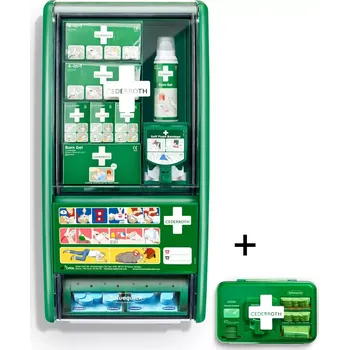 Lékárnička Stanice první pomoci na popáleniny Cederroth + dárek zásobník náplastí