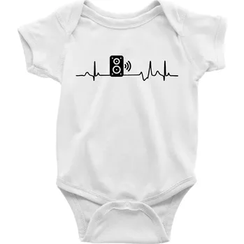 Kojenecké oblečení Ekg reprobedna - Body kojenecké s krátkým rukávem - Krátký r. 6-12 mes ( Bílá )