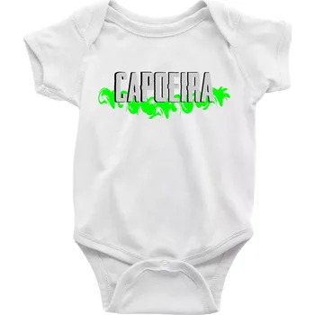 Kojenecký body Capoeira nápis - zelený - Body kojenecké s krátkým rukávem - Krátký r. 18-24 měs ( Bílá )