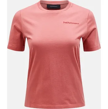 Dámské Tričko s krátkým rukávem PEAK PERFORMANCE W ORIGINAL SMALL LOGO TEE G78903240_P23 – Červená L